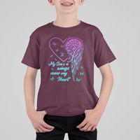 Suicide Prevention Awareness T Shirt For Kid My Son's Wings Cover My Heart Butterfly - Wonder Print Shop