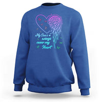 Suicide Prevention Awareness Sweatshirt My Son's Wings Cover My Heart Butterfly - Wonder Print Shop