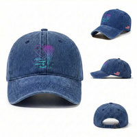 Suicide Prevention Awareness Washed Cotton Baseball Cap My Son's Wings Cover My Heart Butterfly