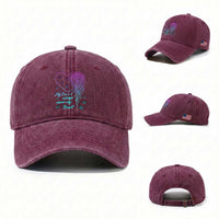 Suicide Prevention Awareness Washed Cotton Baseball Cap My Son's Wings Cover My Heart Butterfly