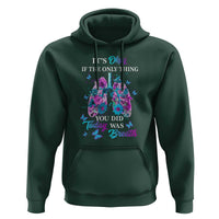 Suicide Prevention Awareness Hoodie It's Okay If The Only Thing You Did Today Was Breath Lung Flower Butterfly - Wonder Print Shop