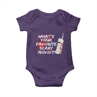 Funny Whats Your Favorite Scary Movie Baby Onesie Halloween Horror Film Lover - Wonder Print Shop