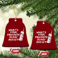 Funny Whats Your Favorite Scary Movie Ceramic Ornament Halloween Horror Film Lover - Wonder Print Shop