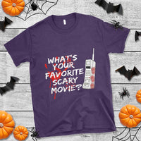 Funny Whats Your Favorite Scary Movie T Shirt Halloween Horror Film Lover - Wonder Print Shop