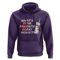 Funny Whats Your Favorite Scary Movie Hoodie Halloween Horror Film Lover - Wonder Print Shop