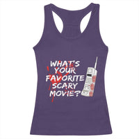 Funny Whats Your Favorite Scary Movie Racerback Tank Top Halloween Horror Film Lover - Wonder Print Shop