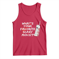 Funny Whats Your Favorite Scary Movie Tank Top Halloween Horror Film Lover - Wonder Print Shop