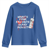 Funny Whats Your Favorite Scary Movie Youth Sweatshirt Halloween Horror Film Lover - Wonder Print Shop