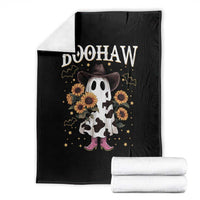Funny Boohaw Halloween Western Cowboy Ghost Throw Blanket - Wonder Print Shop