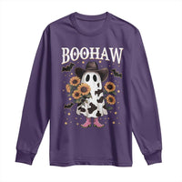 Funny Boohaw Halloween Western Cowboy Ghost Long Sleeve Shirt - Wonder Print Shop