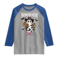 Funny Boohaw Halloween Western Cowboy Ghost Raglan Shirt - Wonder Print Shop