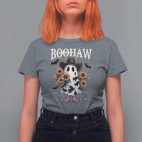 Funny Boohaw Halloween Western Cowboy Ghost T Shirt For Women - Wonder Print Shop
