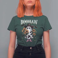Funny Boohaw Halloween Western Cowboy Ghost T Shirt For Women - Wonder Print Shop