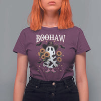 Funny Boohaw Halloween Western Cowboy Ghost T Shirt For Women - Wonder Print Shop