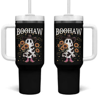 Funny Boohaw Halloween Western Cowboy Ghost Tumbler With Handle - Wonder Print Shop