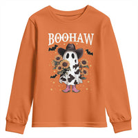 Funny Boohaw Halloween Western Cowboy Ghost Youth Sweatshirt - Wonder Print Shop