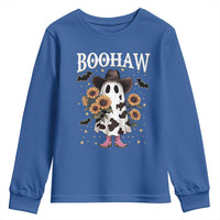 Funny Boohaw Halloween Western Cowboy Ghost Youth Sweatshirt - Wonder Print Shop