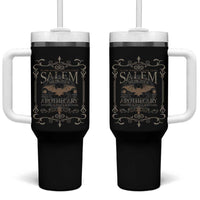Halloween Salem Witch Tumbler With Handle Salem Medicines Apothecary Potions Tonics Elixirs - Wonder Print Shop