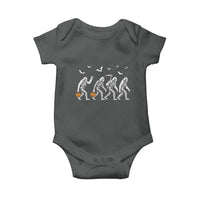 Funny Halloween Bigfoot Baby Onesie Skeleton Sasquatch Jack O Lantern - Wonder Print Shop
