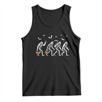 Funny Halloween Bigfoot Tank Top Skeleton Sasquatch Jack O Lantern - Wonder Print Shop