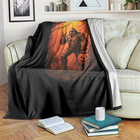 Funny Halloween Bigfoot Scary Spooky Cryptid Sasquatch Throw Blanket - Wonder Print Shop