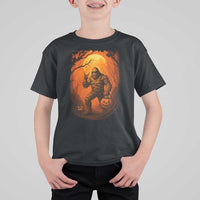Funny Halloween Bigfoot Scary Spooky Cryptid Sasquatch T Shirt For Kid - Wonder Print Shop