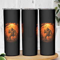 Funny Halloween Bigfoot Scary Spooky Cryptid Sasquatch Skinny Tumbler - Wonder Print Shop