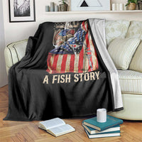 Funny Even Jesus Had A Fish Story Throw Blanket Fisherman Christian Fishing - Wonder Print Shop