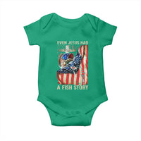 Funny Even Jesus Had A Fish Story Baby Onesie Fisherman Christian Fishing - Wonder Print Shop