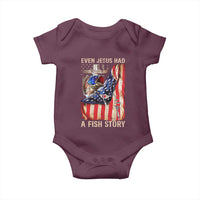 Funny Even Jesus Had A Fish Story Baby Onesie Fisherman Christian Fishing - Wonder Print Shop