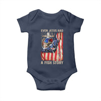 Funny Even Jesus Had A Fish Story Baby Onesie Fisherman Christian Fishing - Wonder Print Shop