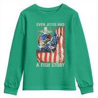 Funny Even Jesus Had A Fish Story Youth Sweatshirt Fisherman Christian Fishing - Wonder Print Shop