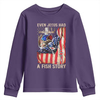 Funny Even Jesus Had A Fish Story Youth Sweatshirt Fisherman Christian Fishing - Wonder Print Shop