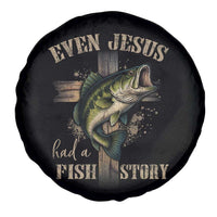 Even Jesus Had A Fish Story Spare Tire Cover Funny Fishermen Christian Cross - undefined