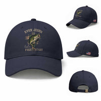 Even Jesus Had A Fish Story Baseball Cap Funny Fishermen Christian Cross