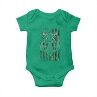 Faith Fishing Hunting Camo US Flag Cross With Hook Christian Baby Onesie - Wonder Print Shop
