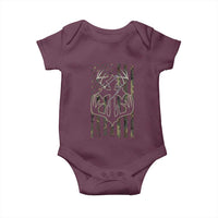 Faith Fishing Hunting Camo US Flag Cross With Hook Christian Baby Onesie - Wonder Print Shop