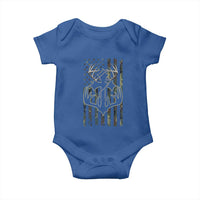 Faith Fishing Hunting Camo US Flag Cross With Hook Christian Baby Onesie - Wonder Print Shop