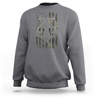 Faith Fishing Hunting Camo US Flag Cross With Hook Christian Sweatshirt - Wonder Print Shop