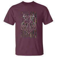 Faith Fishing Hunting Camo US Flag Cross With Hook Christian T Shirt - Wonder Print Shop
