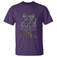 Faith Fishing Hunting Camo US Flag Cross With Hook Christian T Shirt - Wonder Print Shop