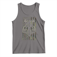 Faith Fishing Hunting Camo US Flag Cross With Hook Christian Tank Top - Wonder Print Shop
