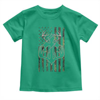 Faith Fishing Hunting Camo US Flag Cross With Hook Christian Toddler T Shirt - Wonder Print Shop