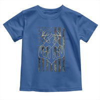 Faith Fishing Hunting Camo US Flag Cross With Hook Christian Toddler T Shirt - Wonder Print Shop