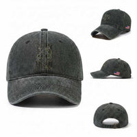 Faith Fishing Hunting Camo US Flag Cross With Hook Christian Washed Cotton Baseball Cap