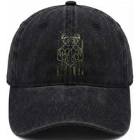 Faith Fishing Hunting Camo US Flag Cross With Hook Christian Washed Cotton Baseball Cap