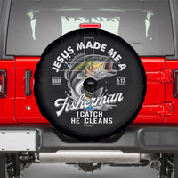 Jesus Made Me A Fisherman I Catch He Cleans Spare Tire Cover Christian Fisher - Wonder Print Shop