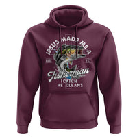 Jesus Made Me A Fisherman I Catch He Cleans Hoodie Christian Fisher - Wonder Print Shop