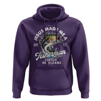 Jesus Made Me A Fisherman I Catch He Cleans Hoodie Christian Fisher - Wonder Print Shop