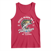 Jesus Made Me A Fisherman I Catch He Cleans Tank Top Christian Fisher - Wonder Print Shop